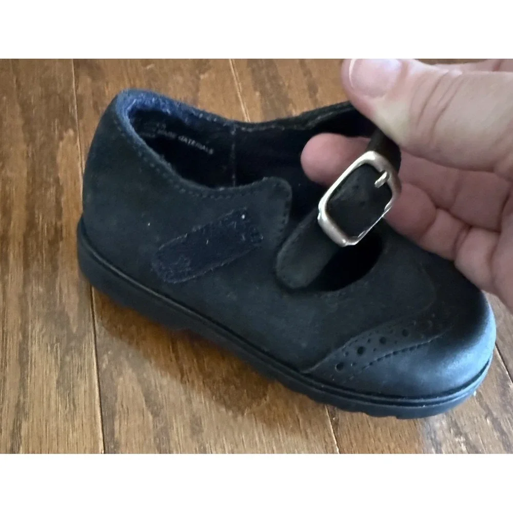 McKids Mary Jane Strap Shoes Vintage Navy Blue McDonald's Girls Size 5W